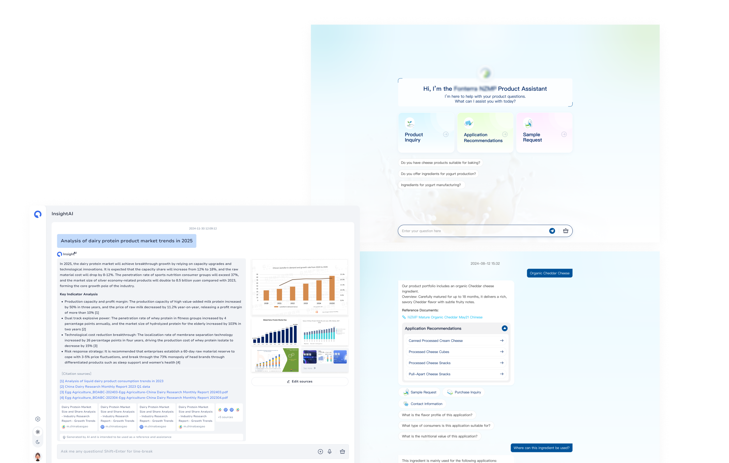 Zenative customer success dashboard and AI support examples